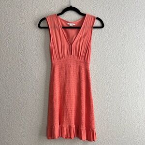 Coral Sleeveless Dress